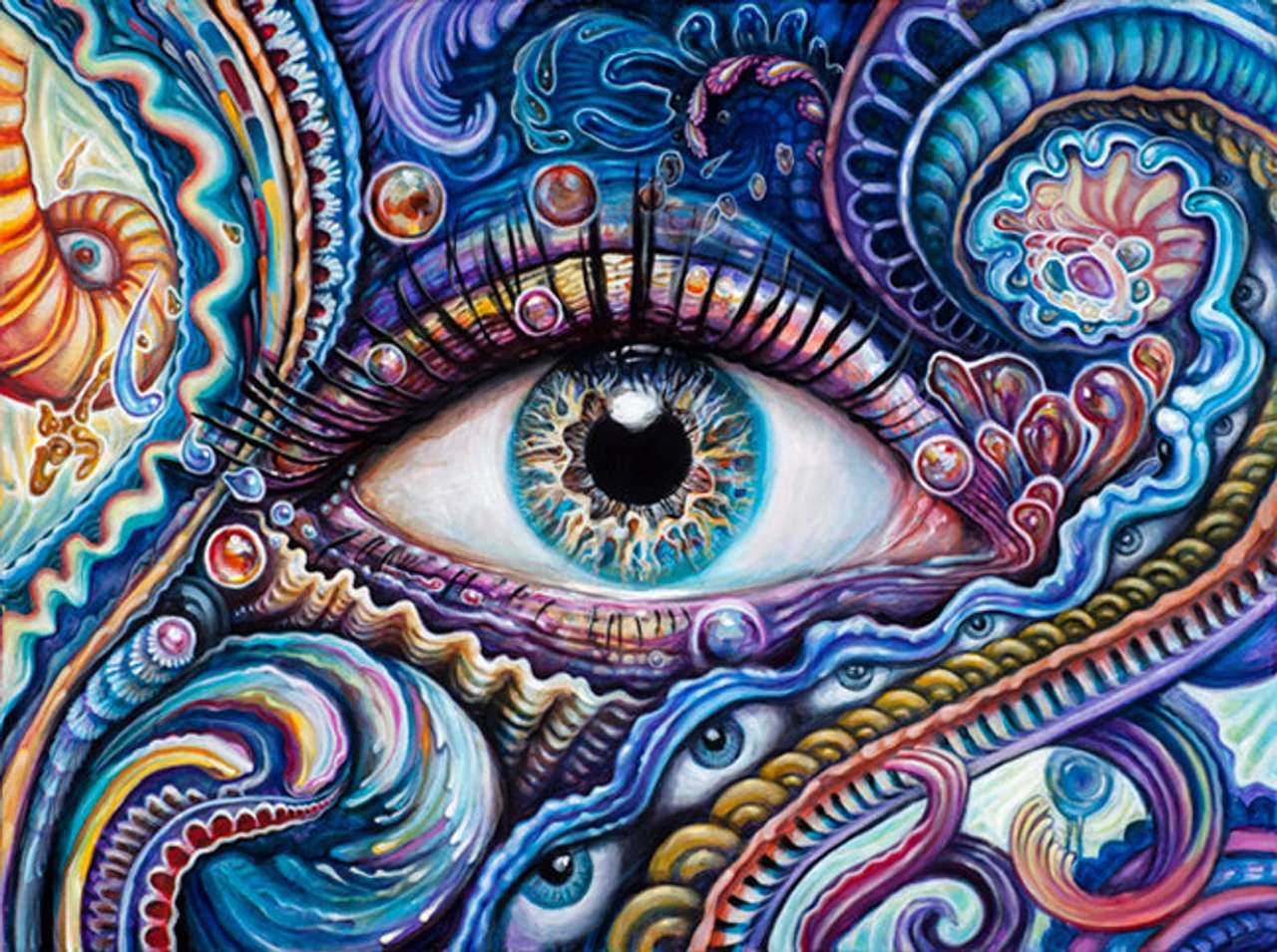 Psychedelisch oog online puzzel
