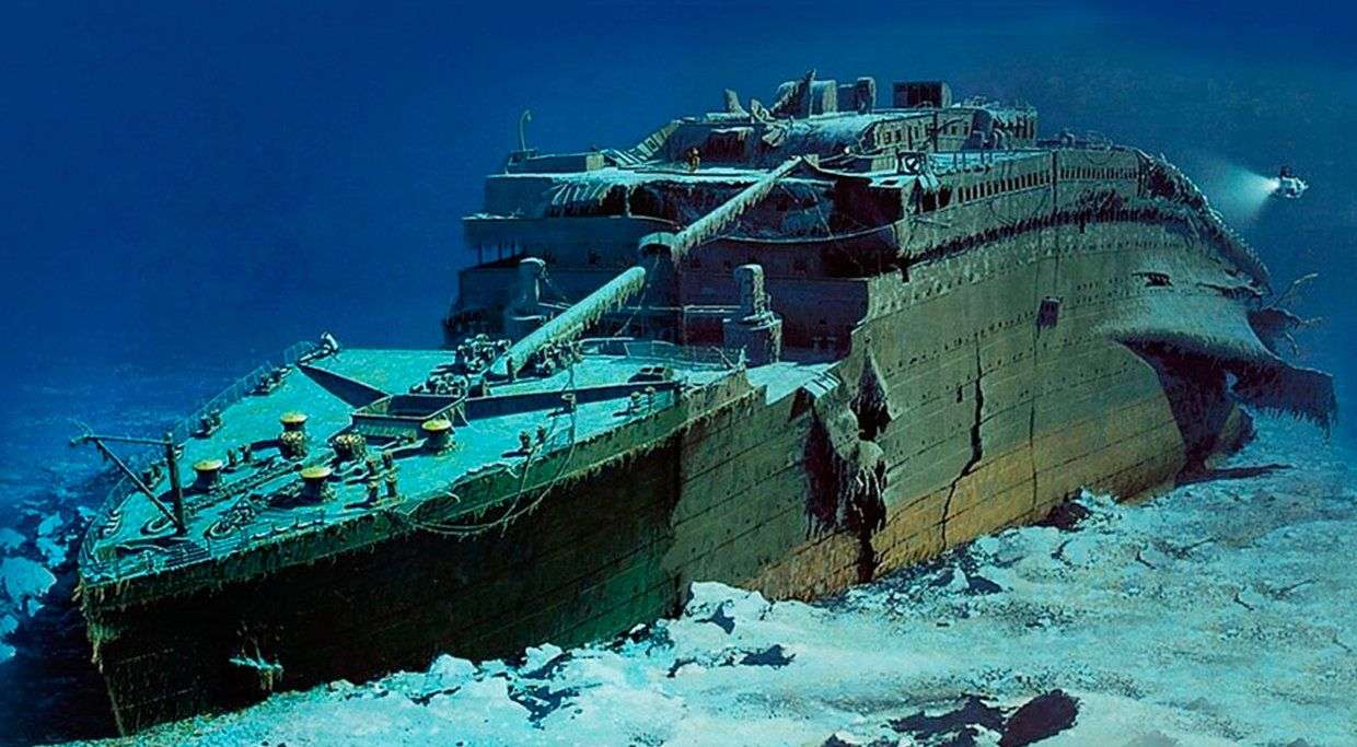 titanic diskbänk pussel online från foto