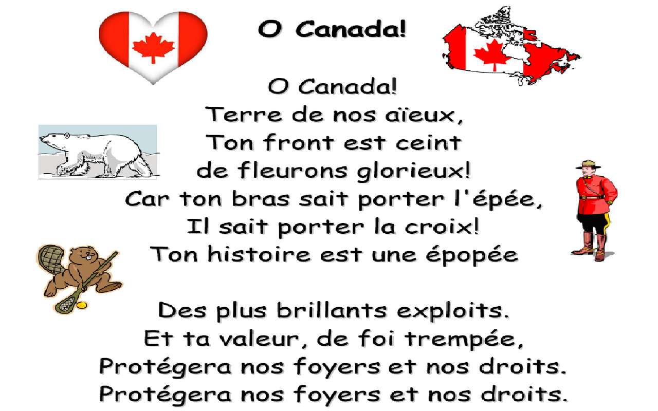 O Canada puzzle online