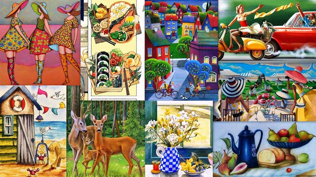 Collage von Bildern Online-Puzzle vom Foto