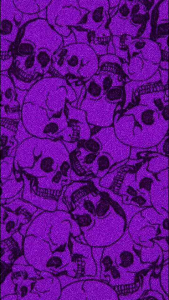 紫色の頭蓋骨 オンラインパズル