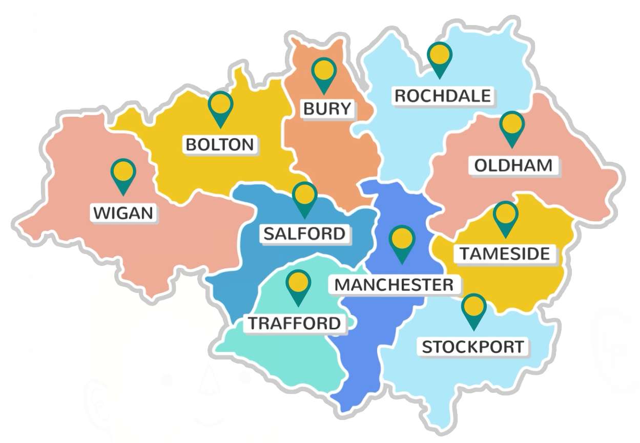 Greater Manchester pussel online från foto