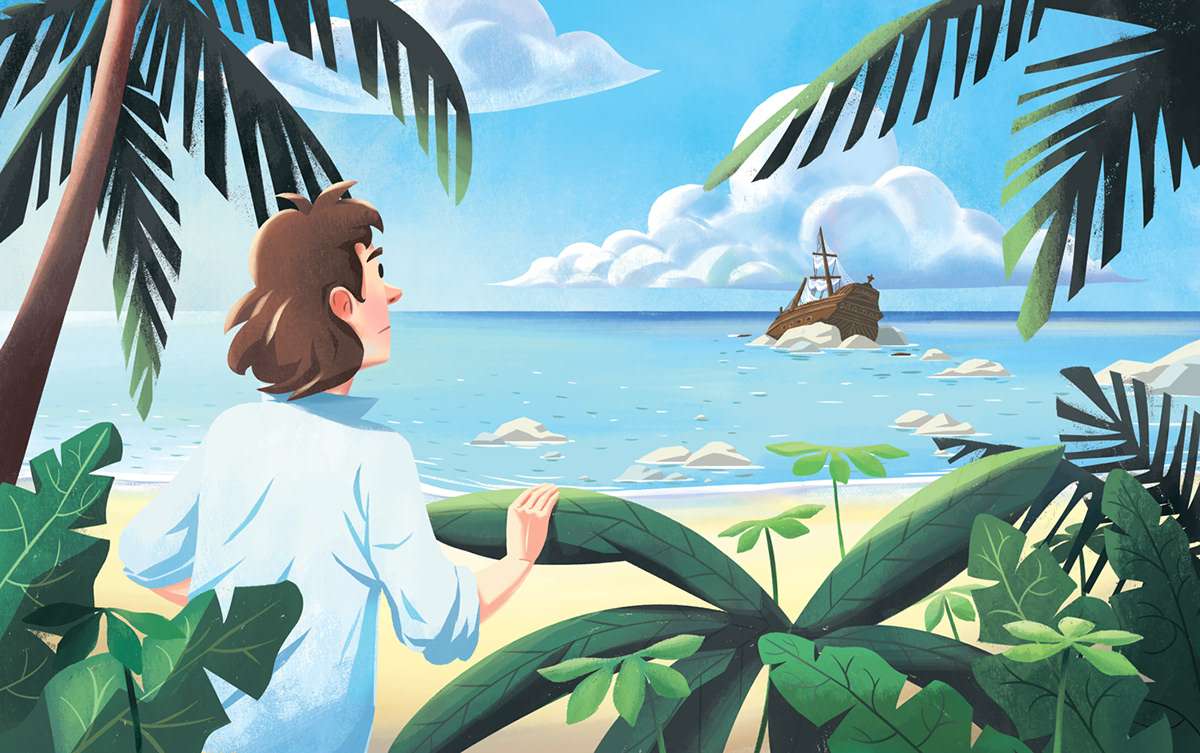 Robinson Crusoe puzzle online din fotografie