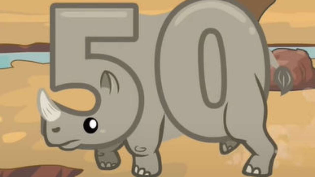 50 Rinocerul puzzle online din fotografie