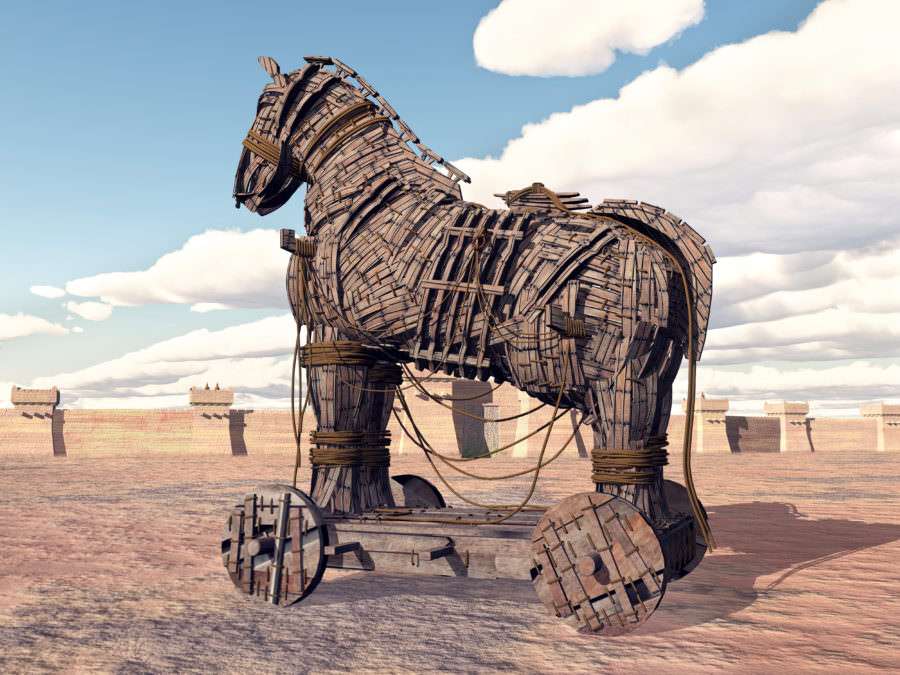 troyan horse puzzle online from photo