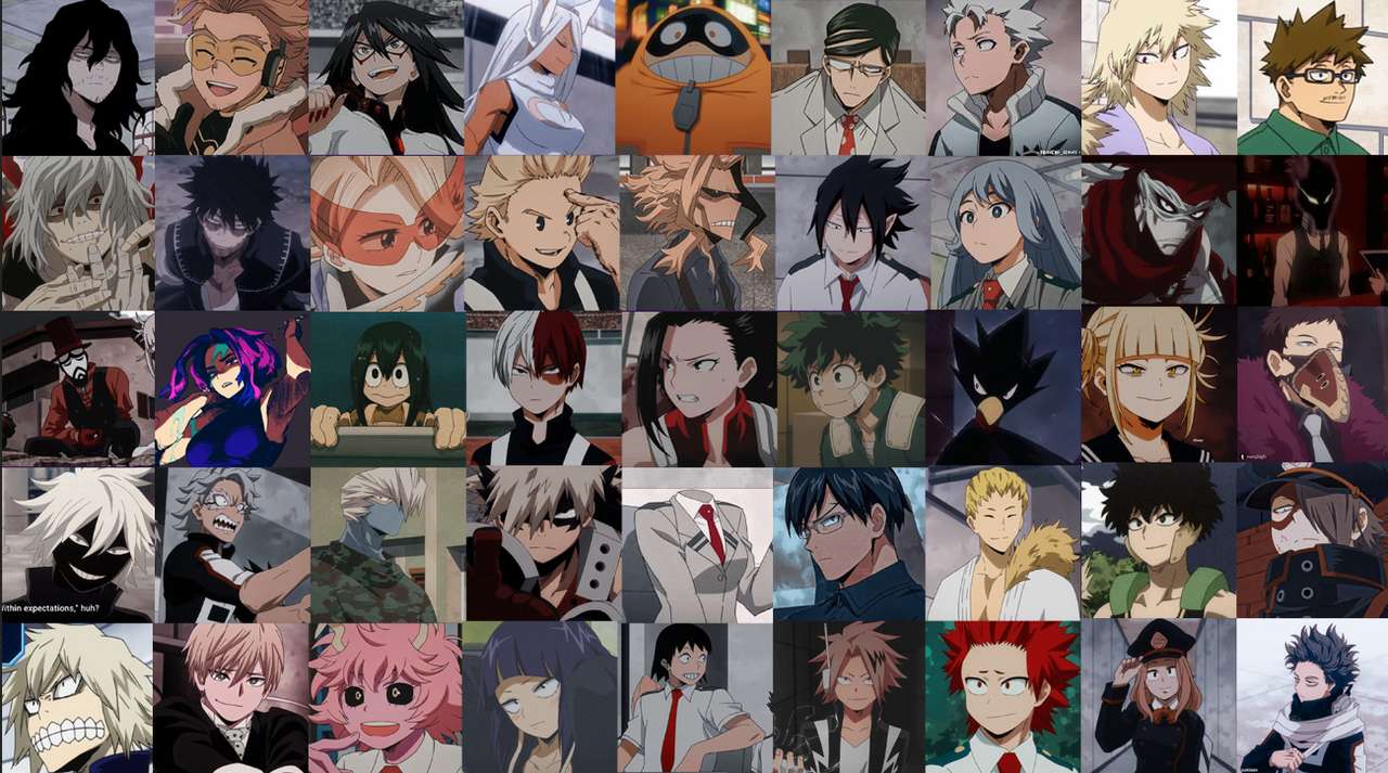 BNHA characters puzzle online from photo