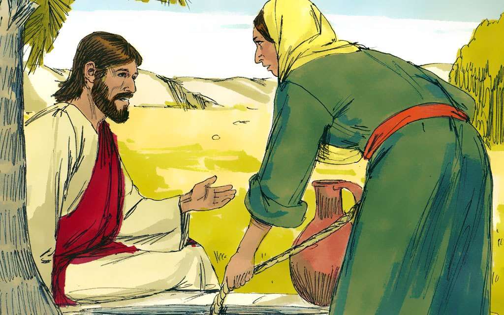 Samariterinnen und Jesus Online-Puzzle