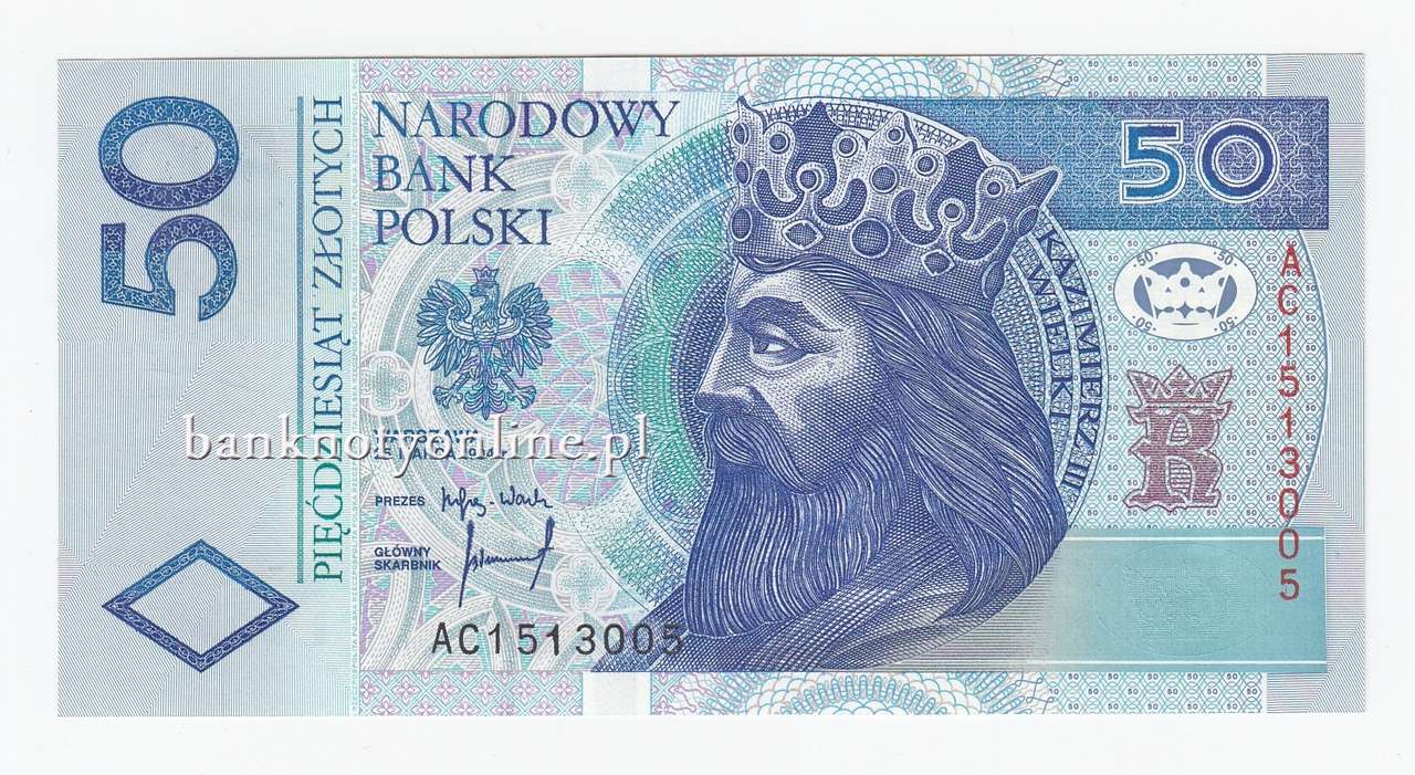 Bankbiljet van 50 zloty online puzzel