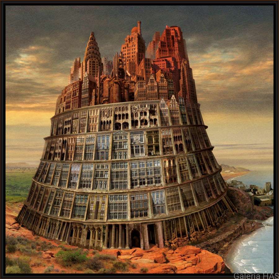 Turm von Babylon Online-Puzzle