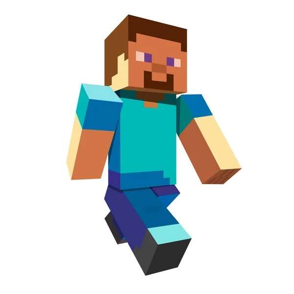 Steve din minecraft puzzle online from photo