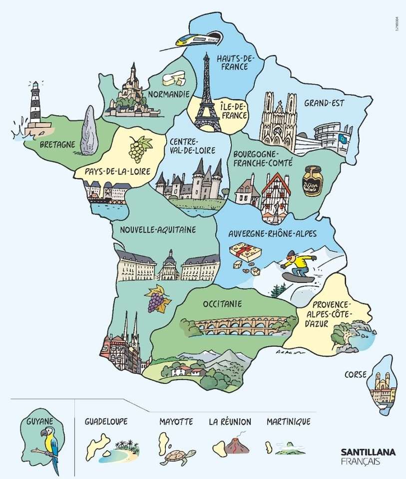 Země Francie online puzzle