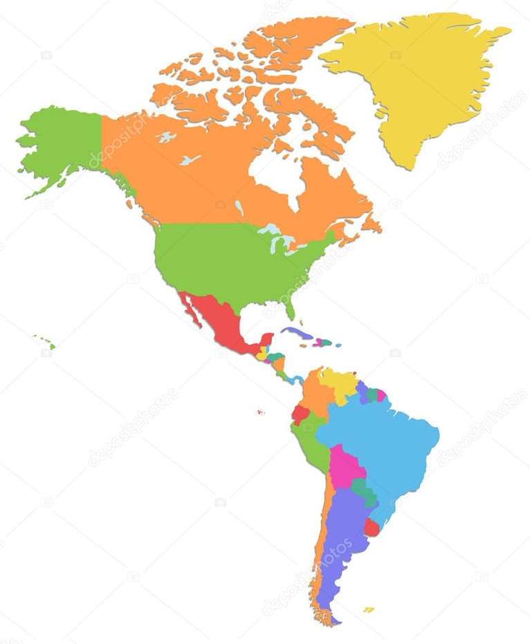 American continent puzzle online from photo