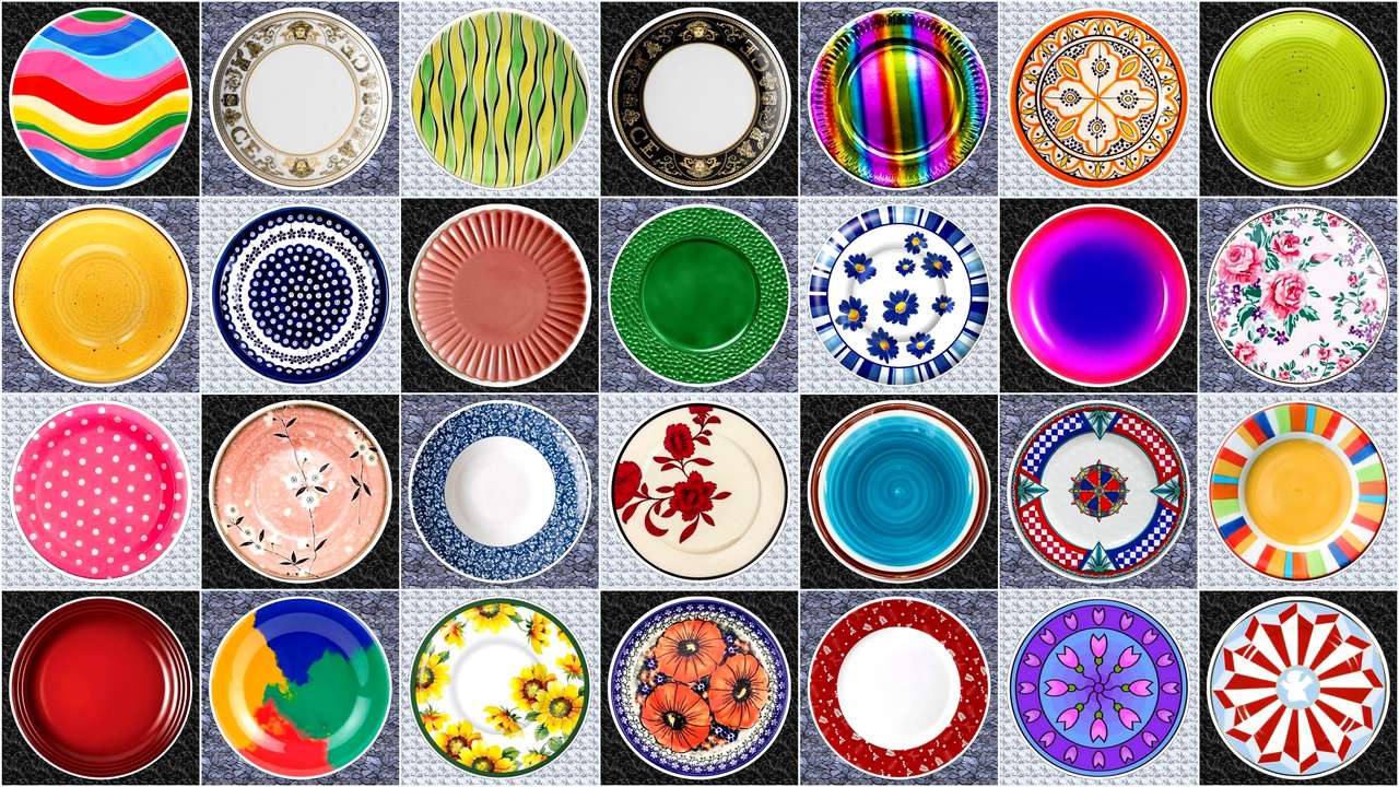 Plates~ puzzle online from photo