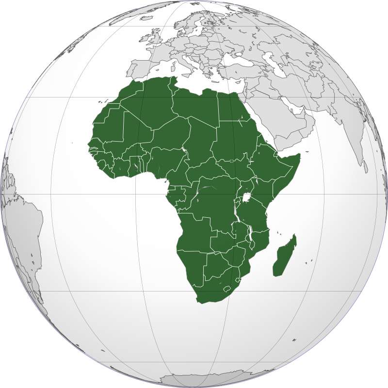 Afrikas kontinent pussel online från foto