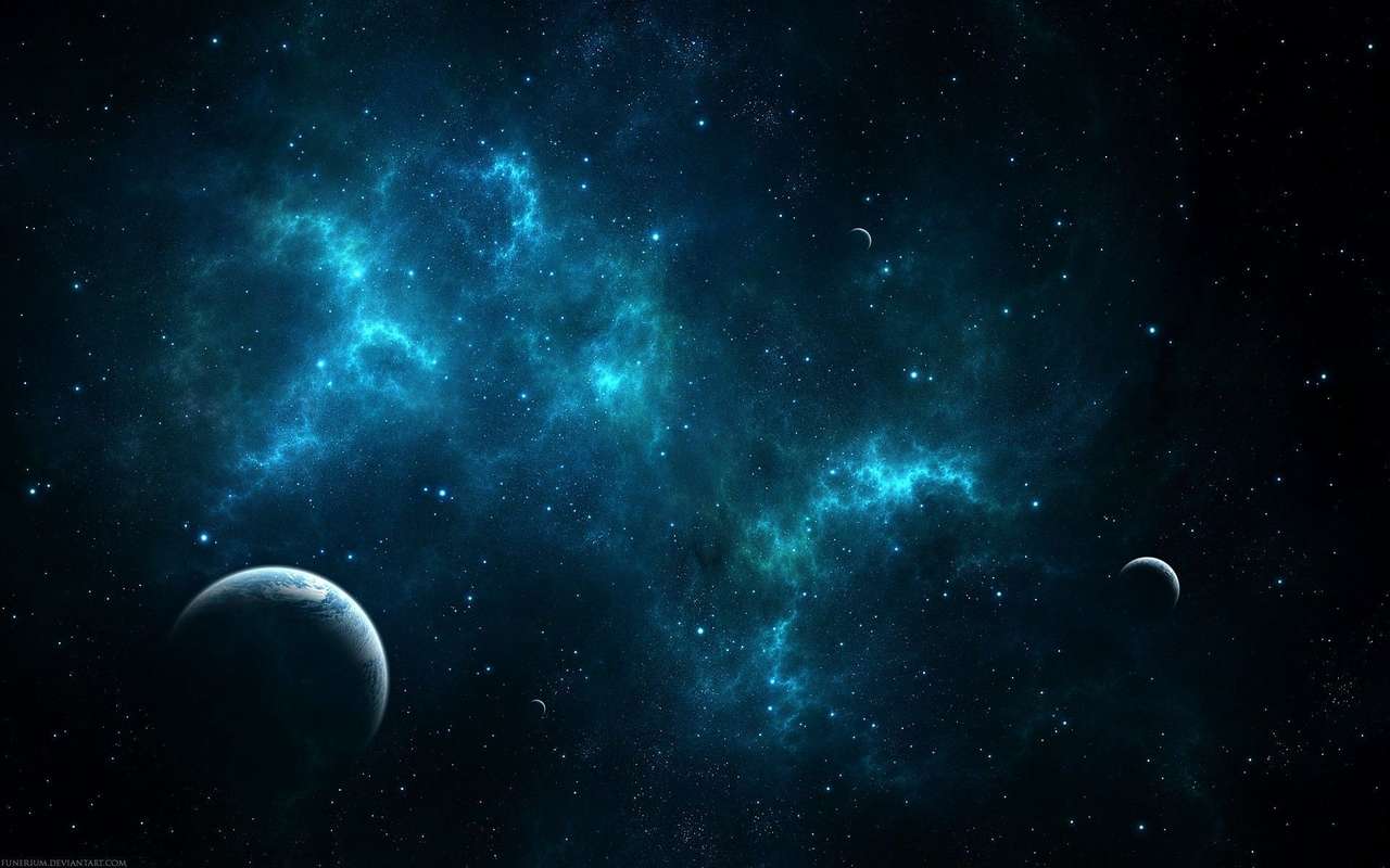 Space sky puzzle online from photo