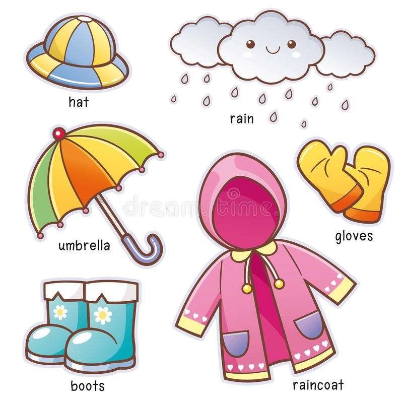 rainy weather clothes puzzle online from photo