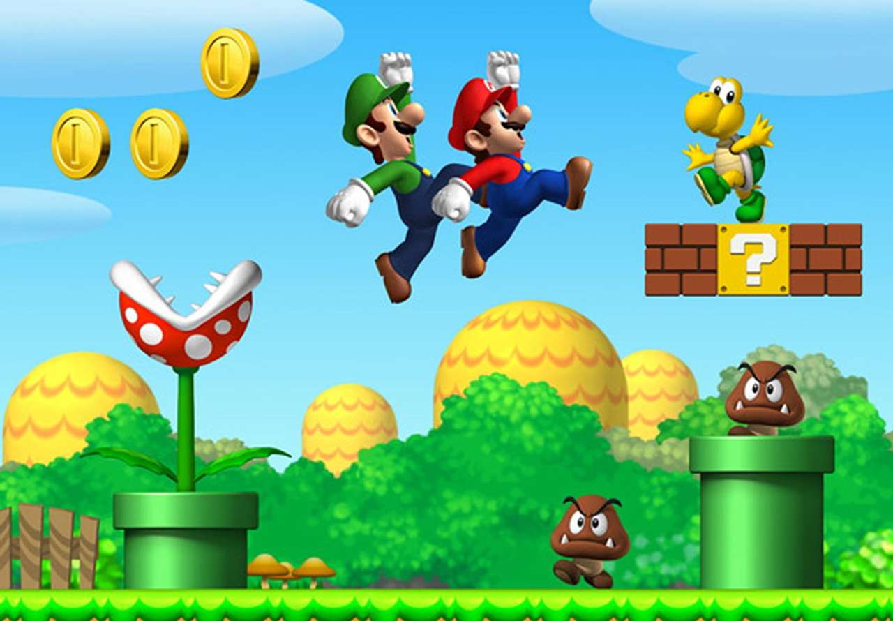 Nintendo-spel - Mario Brothers online puzzel