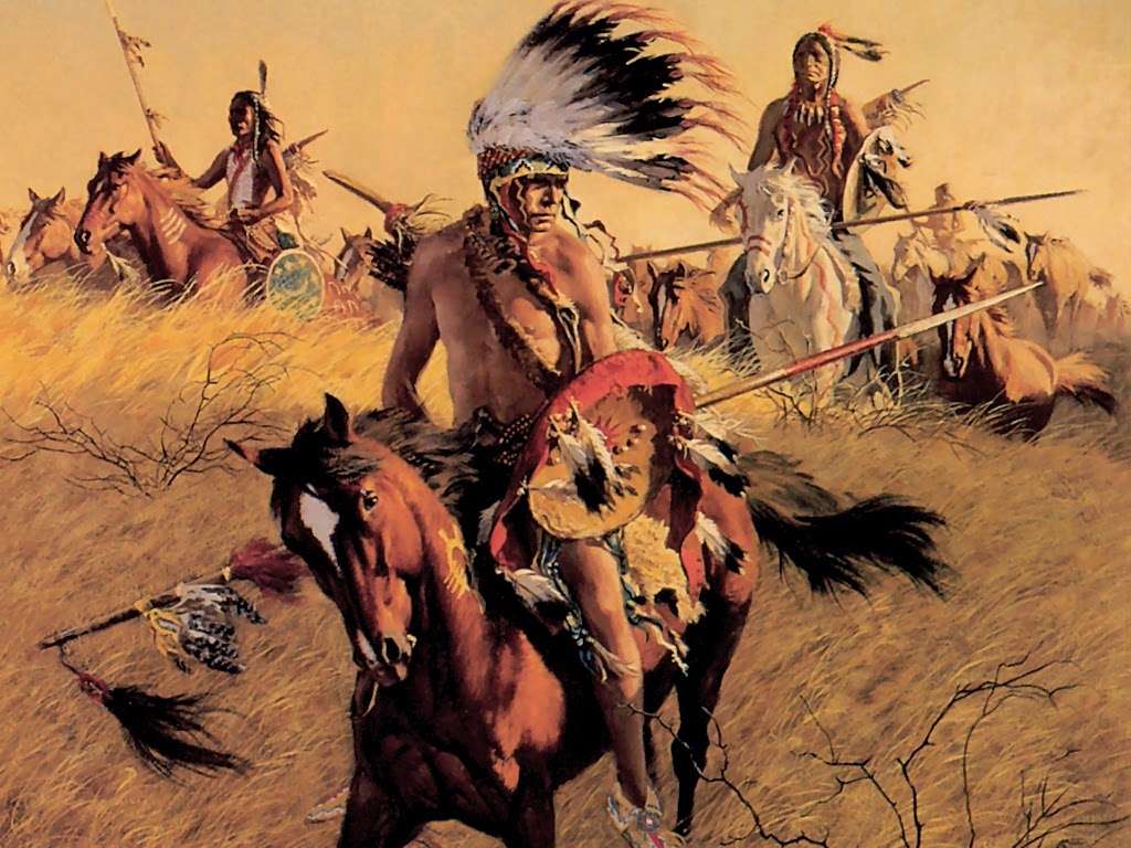 Indianer auf einem Pferd Online-Puzzle vom Foto