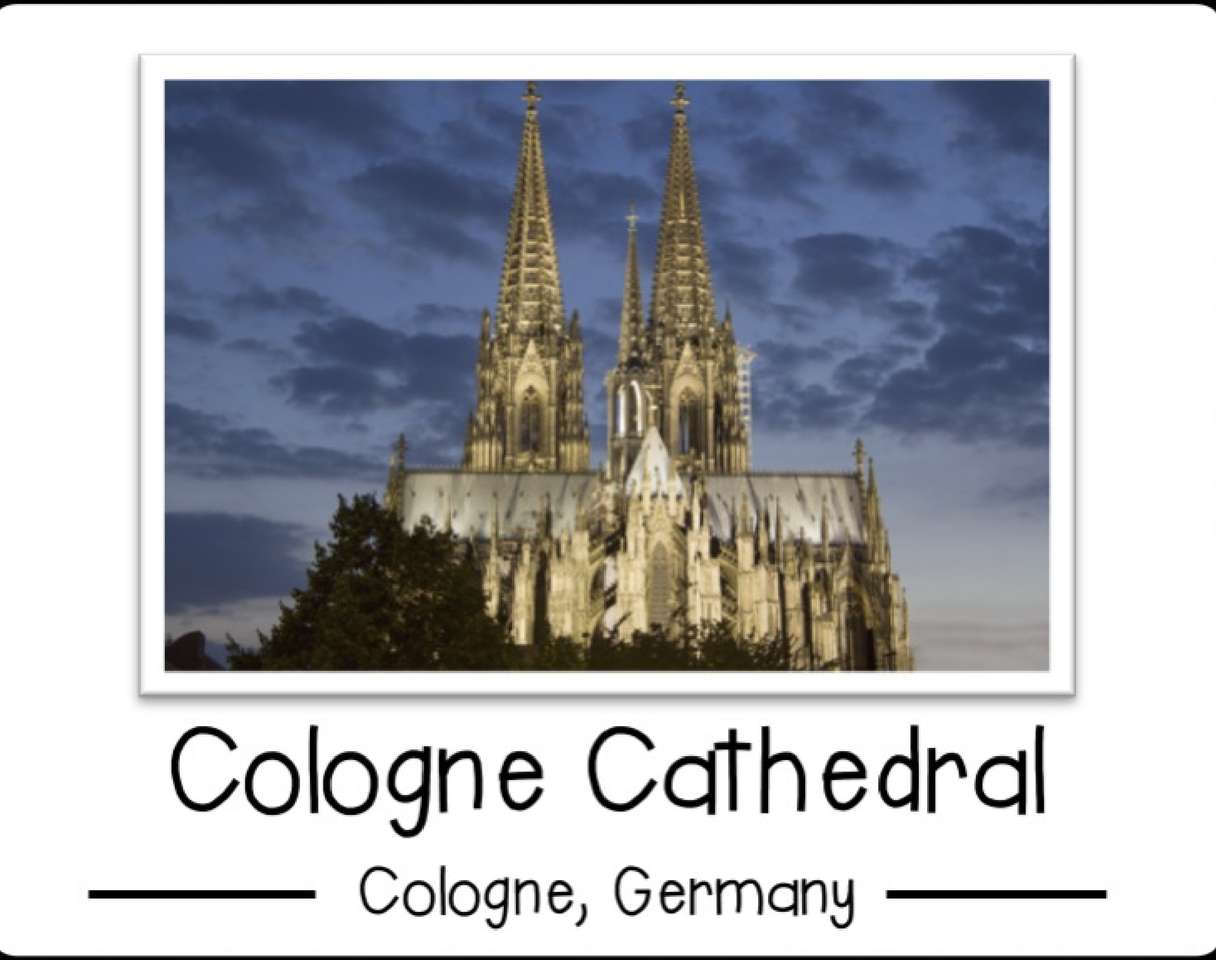 Кьолнската катедрала в Германия онлайн пъзел от снимка