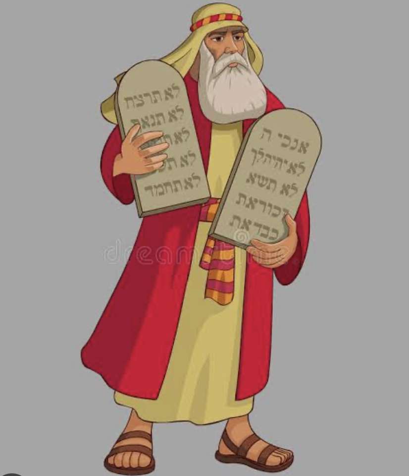 Βιβλική φιγούρα του Μωυσή παζλ online από φωτογραφία