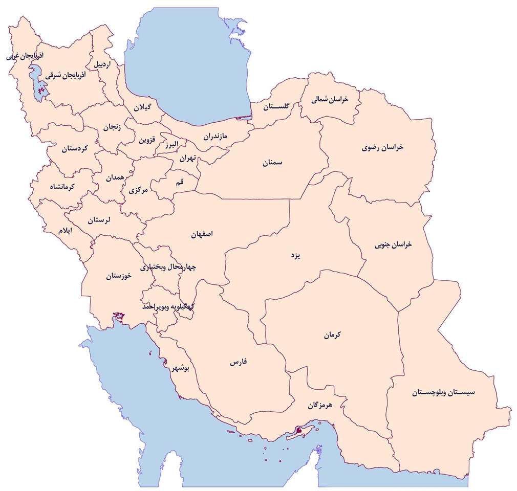 Иран_карта онлайн пъзел