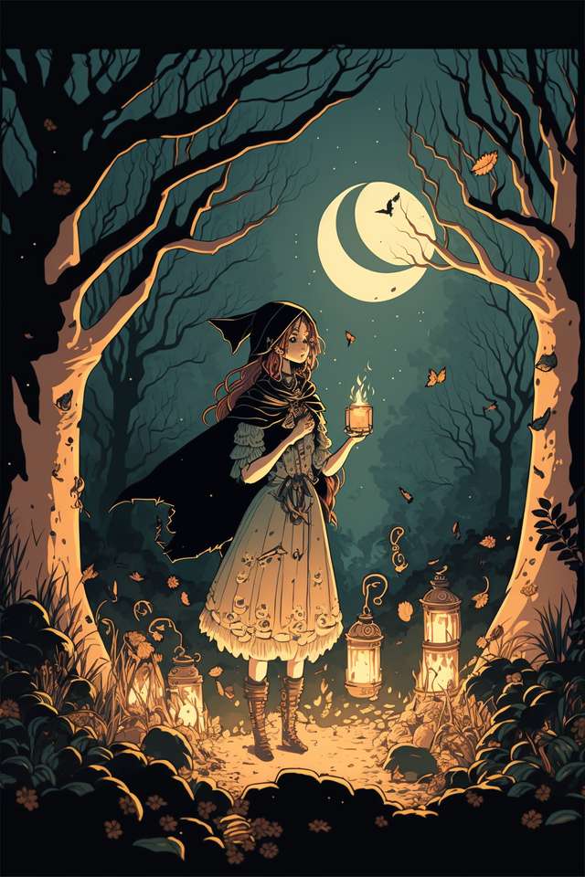 little witch puzzle online from photo