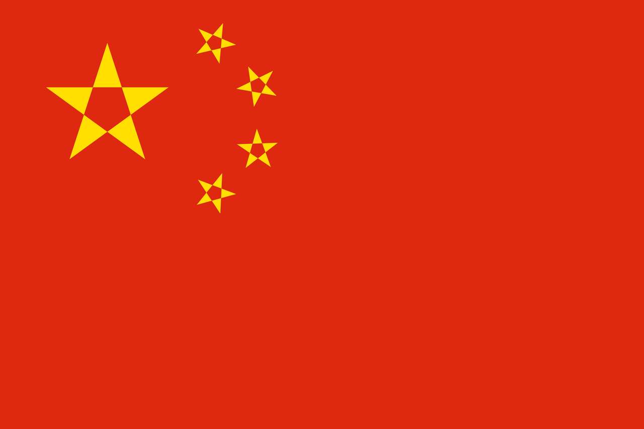 Kinas flagga pussel online från foto