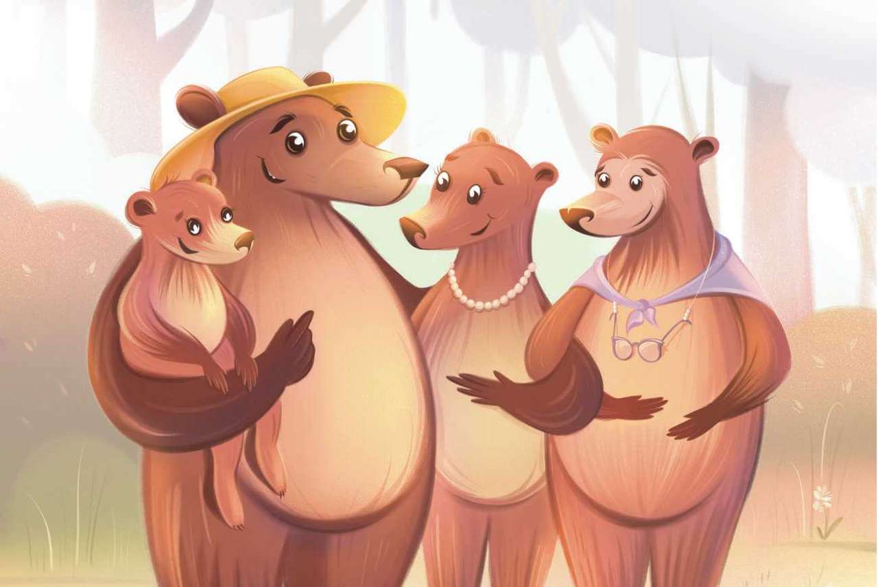 The three bear puzzle online from photo