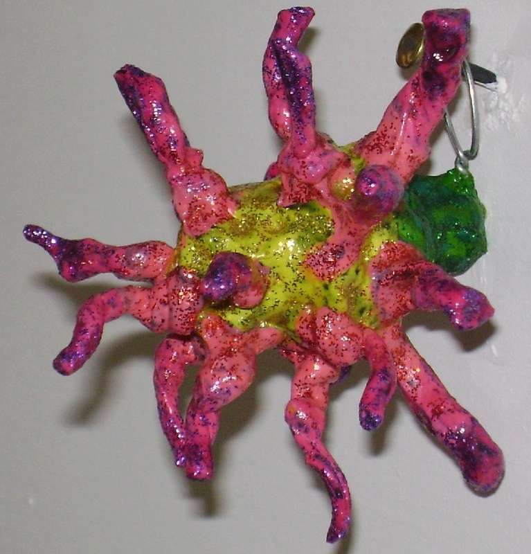 квітка зроблена за допомогою гарячого клею онлайн пазл