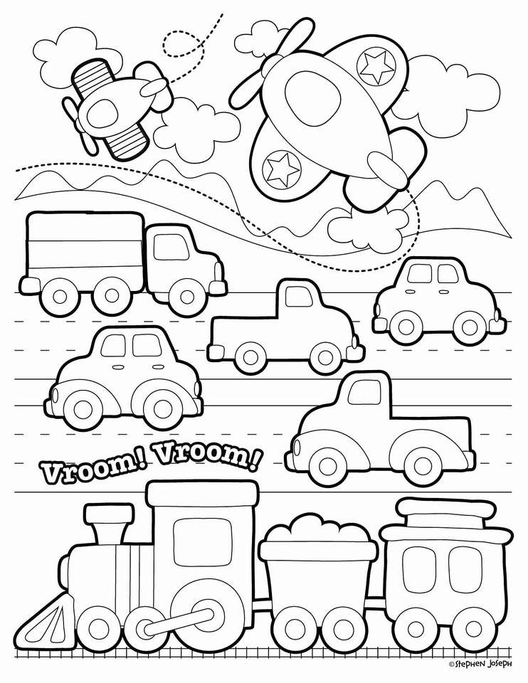 Transportation Preschool puzzle online from photo