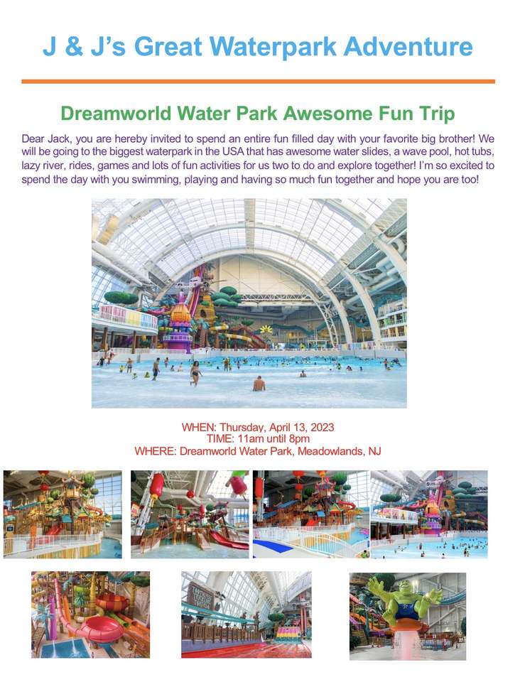 Waterpark invite online puzzle