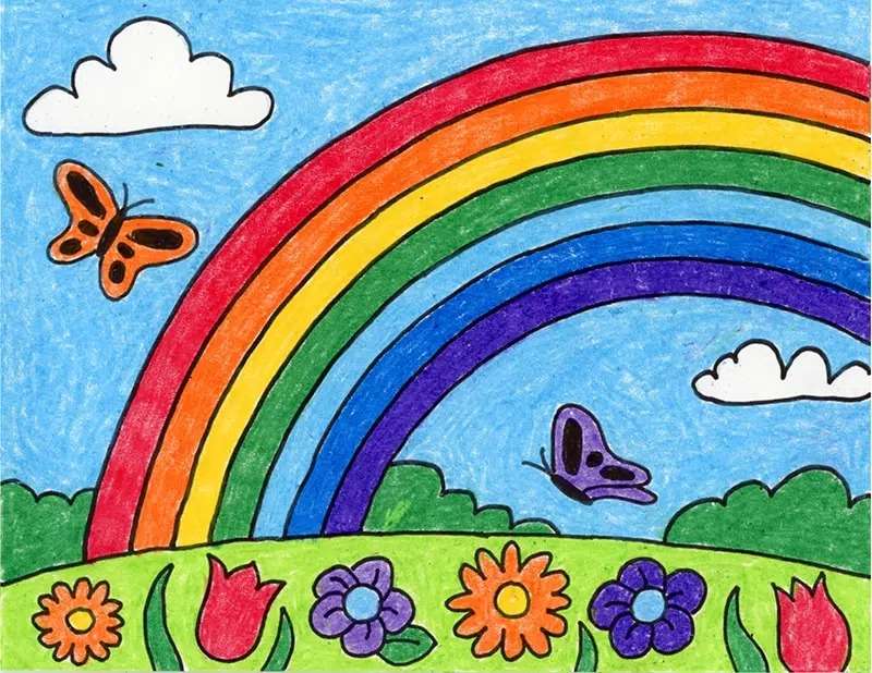 garota arco-íris puzzle online a partir de fotografia