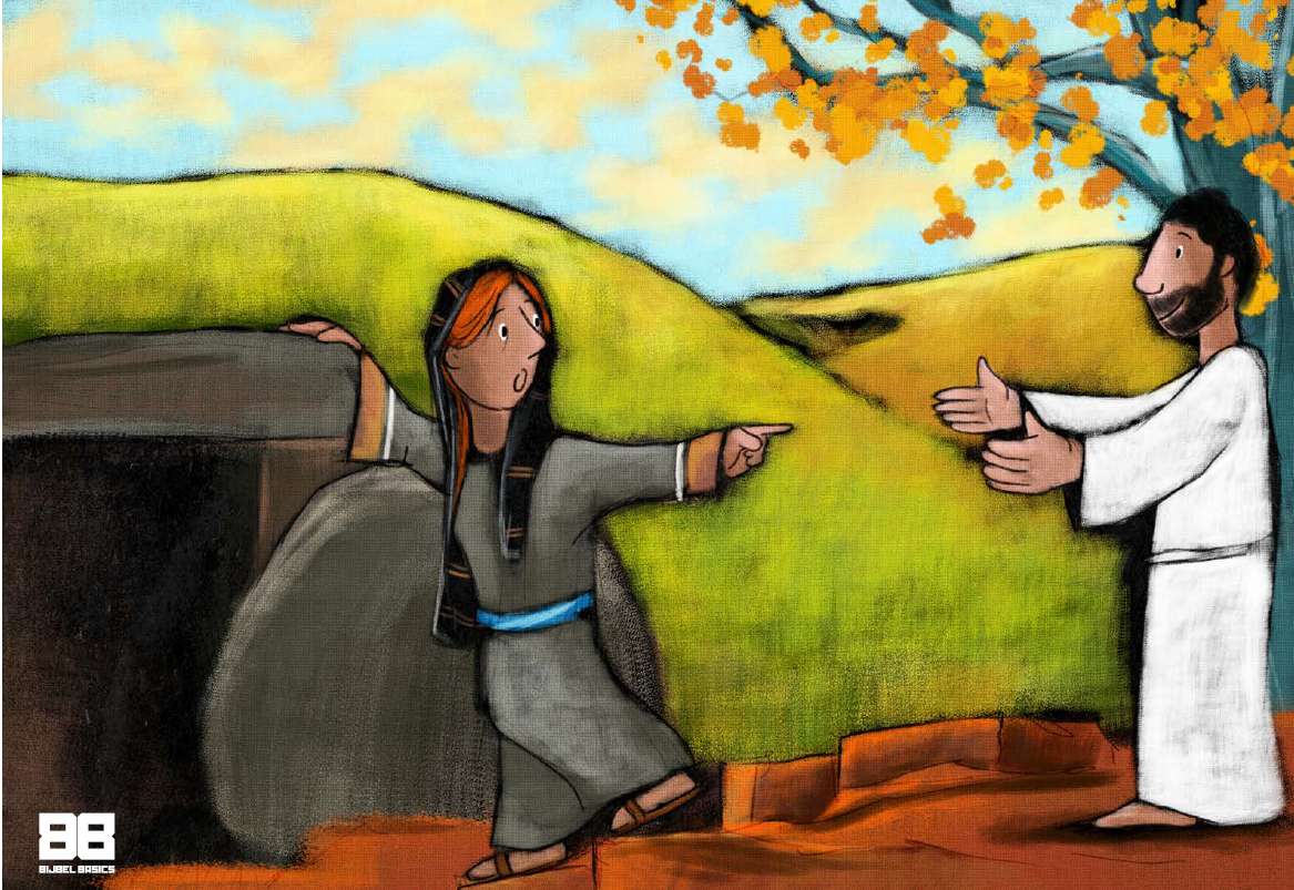 Mary meets Jesus puzzle online from photo