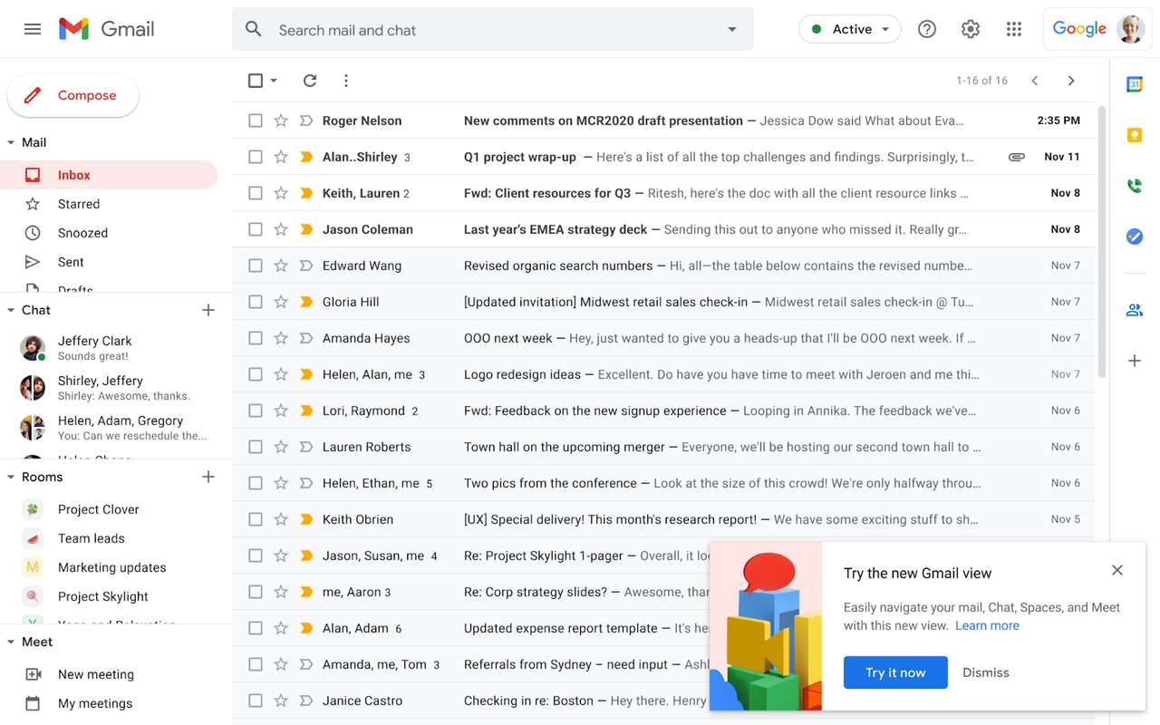 gmail-электронная почта онлайн-пазл
