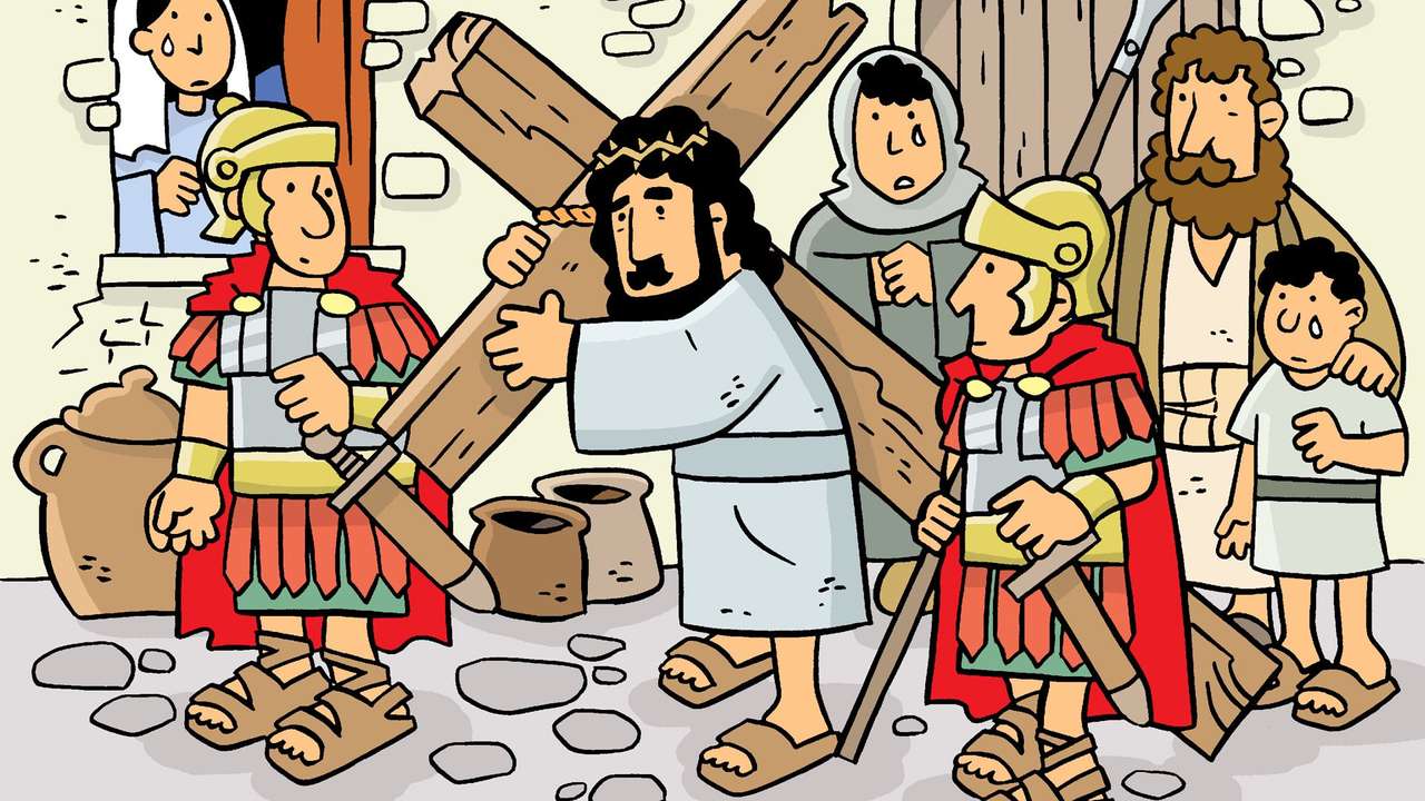 Jezus dood puzzel online van foto