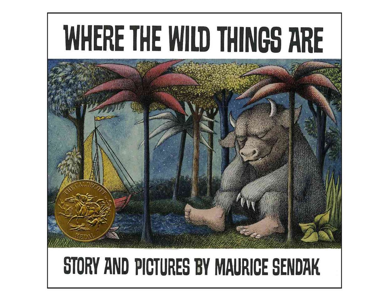 Obal knihy „Where the Wild Things Are“. online puzzle