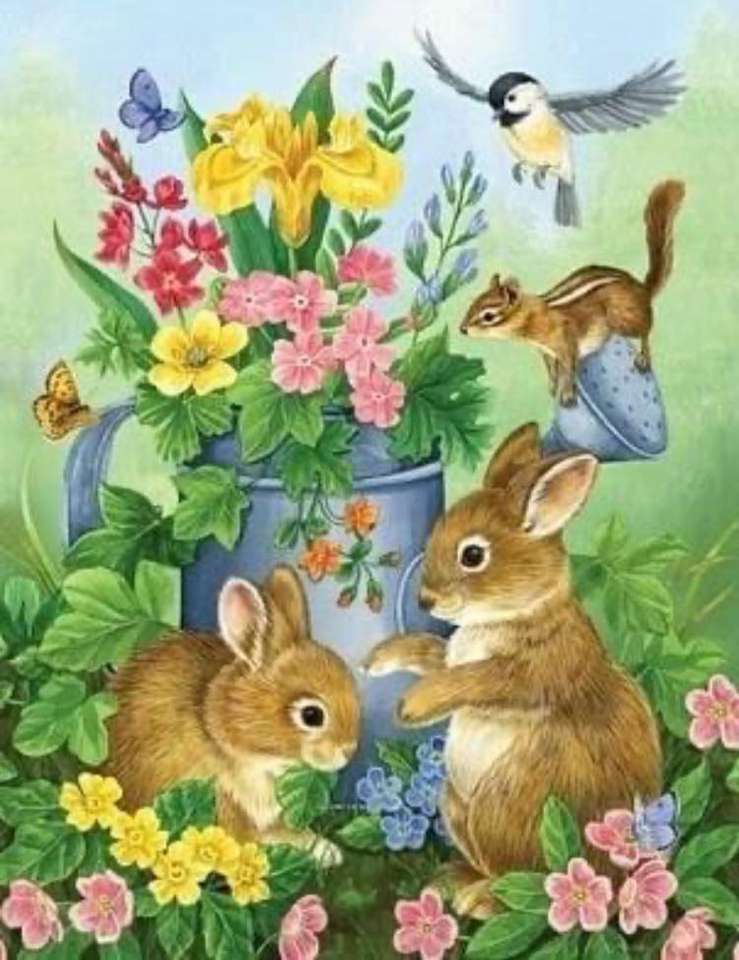 húsvéti virágok online puzzle