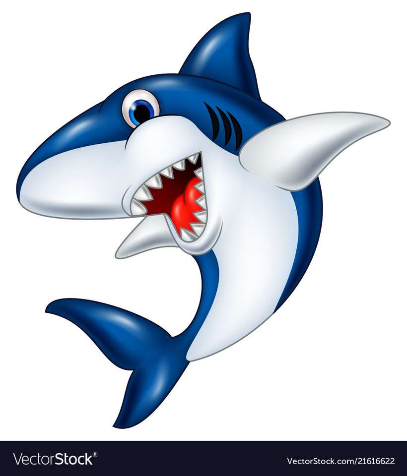 青いサメ 写真からオンラインパズル