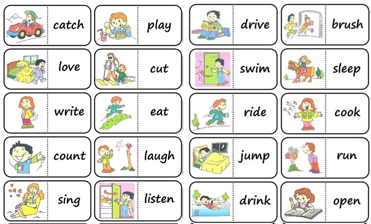 Verbs in English 2 online puzzle