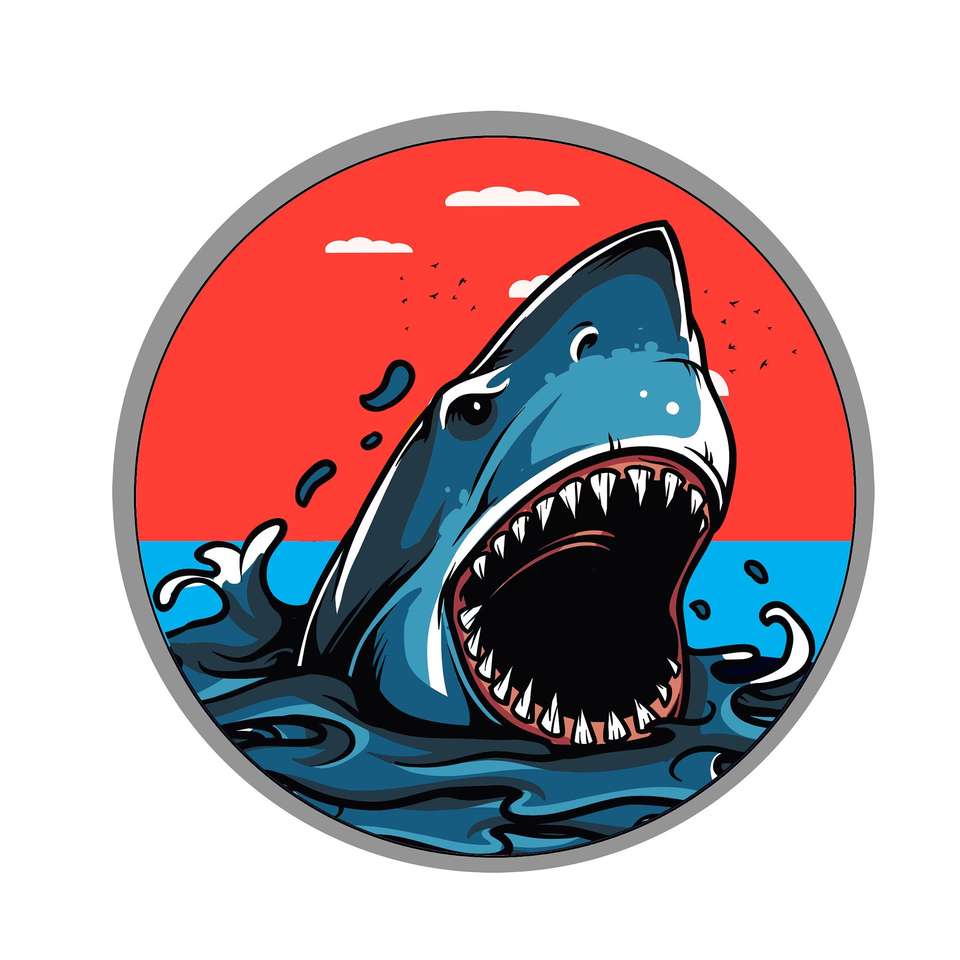 shark attack puzzle online from photo