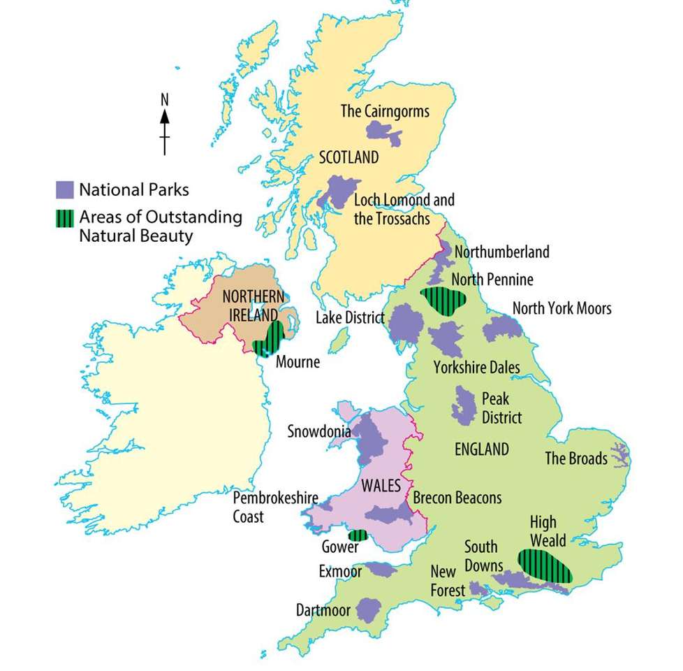 Countryside map puzzle online from photo