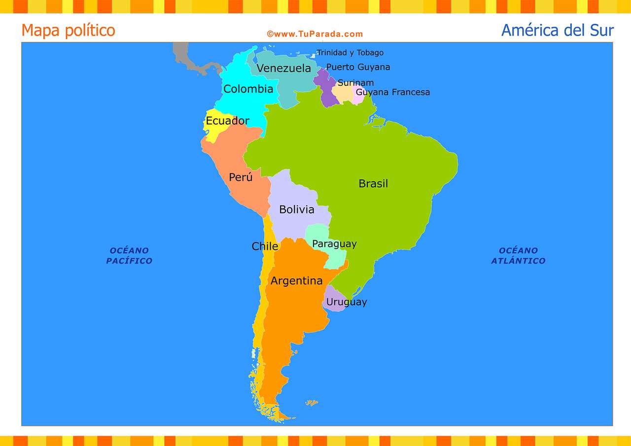 South America puzzle online from photo