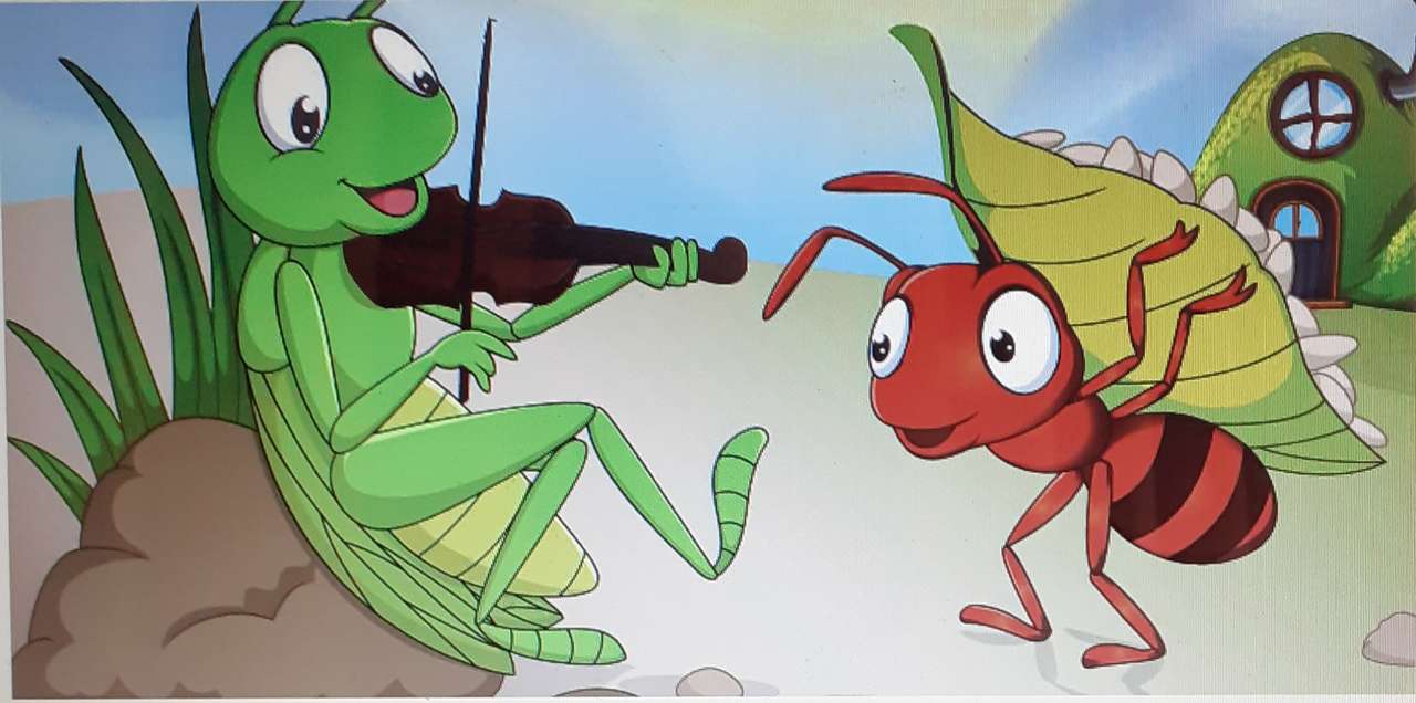 Цикадата и мравката онлайн пъзел от снимка