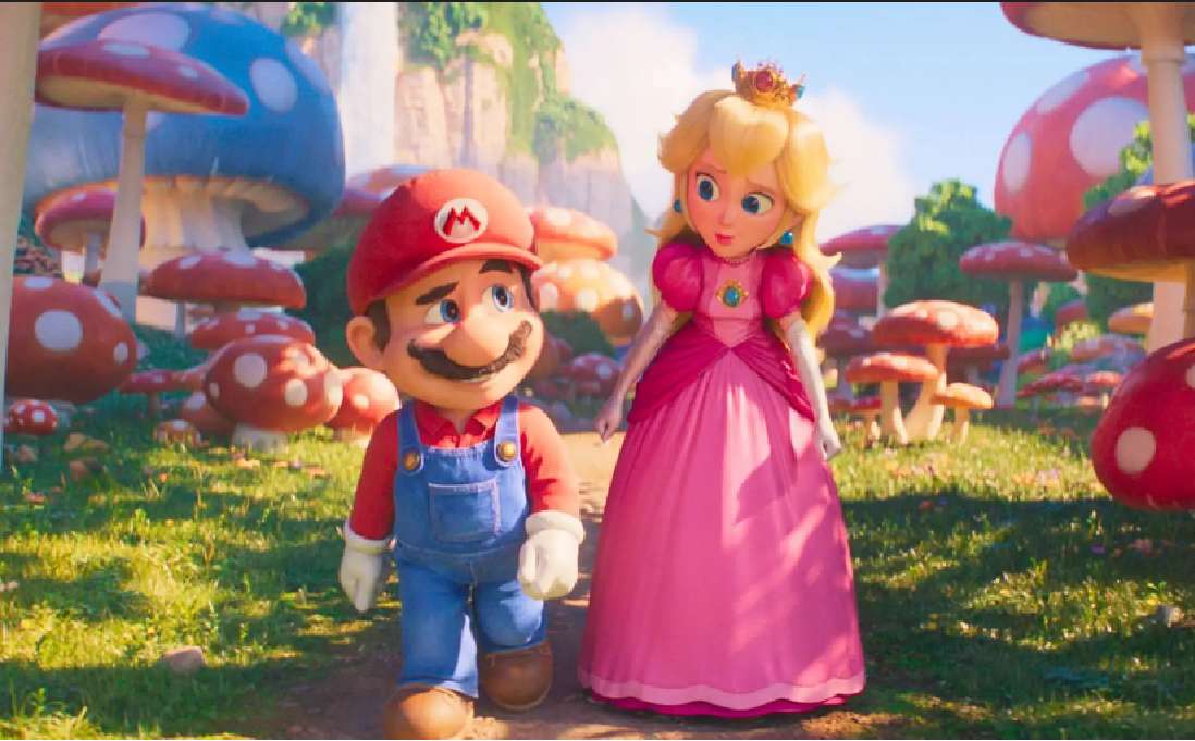 Mario en Peach samen puzzel online van foto