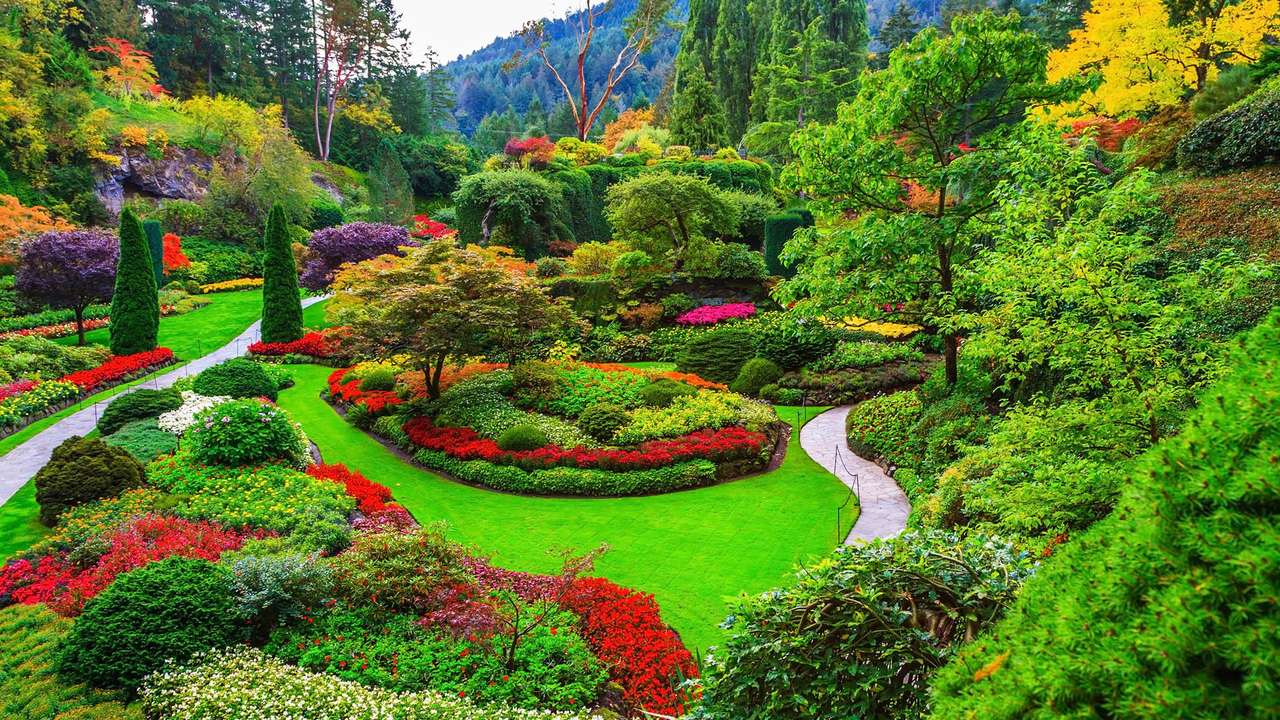 Φωτεινοί Κήποι παζλ online από φωτογραφία