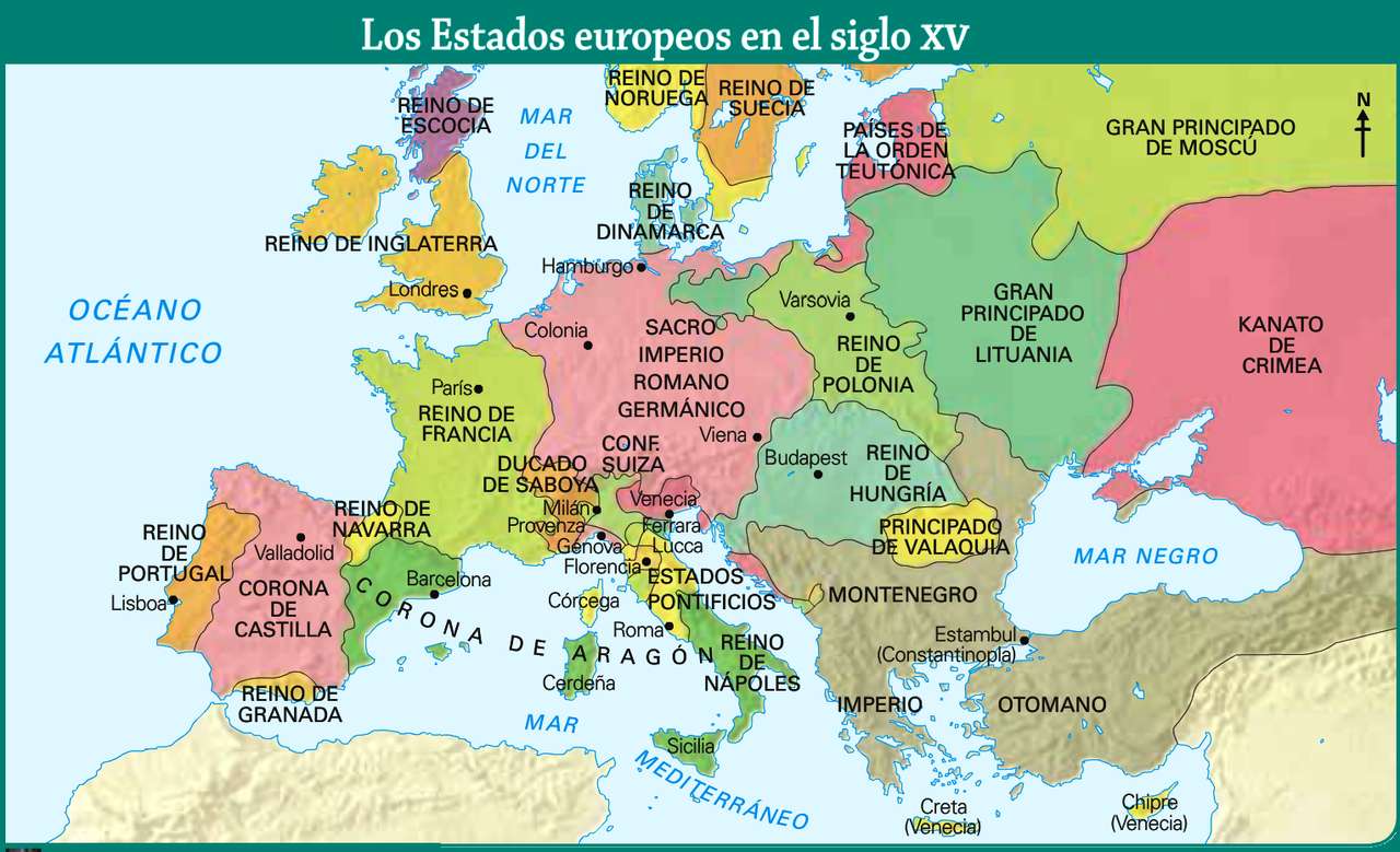Европа в эпоху Возрождения пазл онлайн из фото