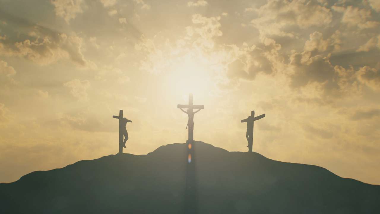 Tres cruces en el Cerro Calvario rompecabezas en línea