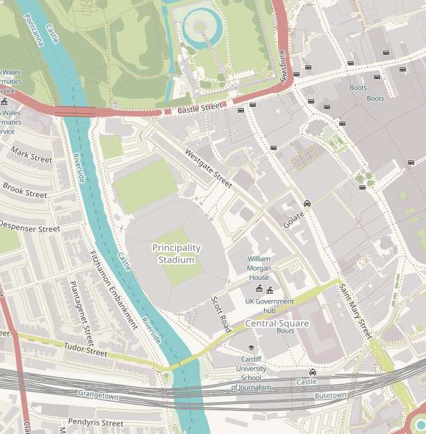 Карта Кардіффа скласти пазл онлайн з фото