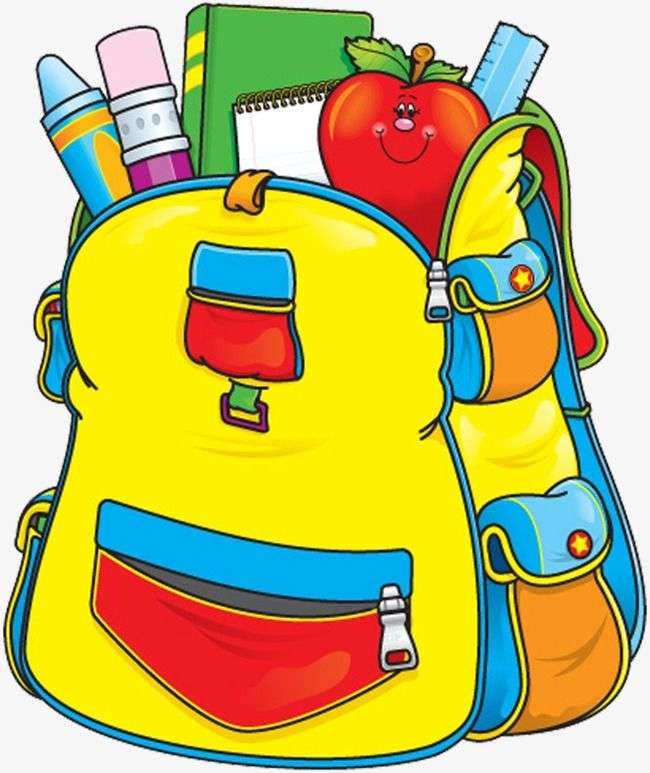 حقيبة مدرسة скласти пазл онлайн з фото