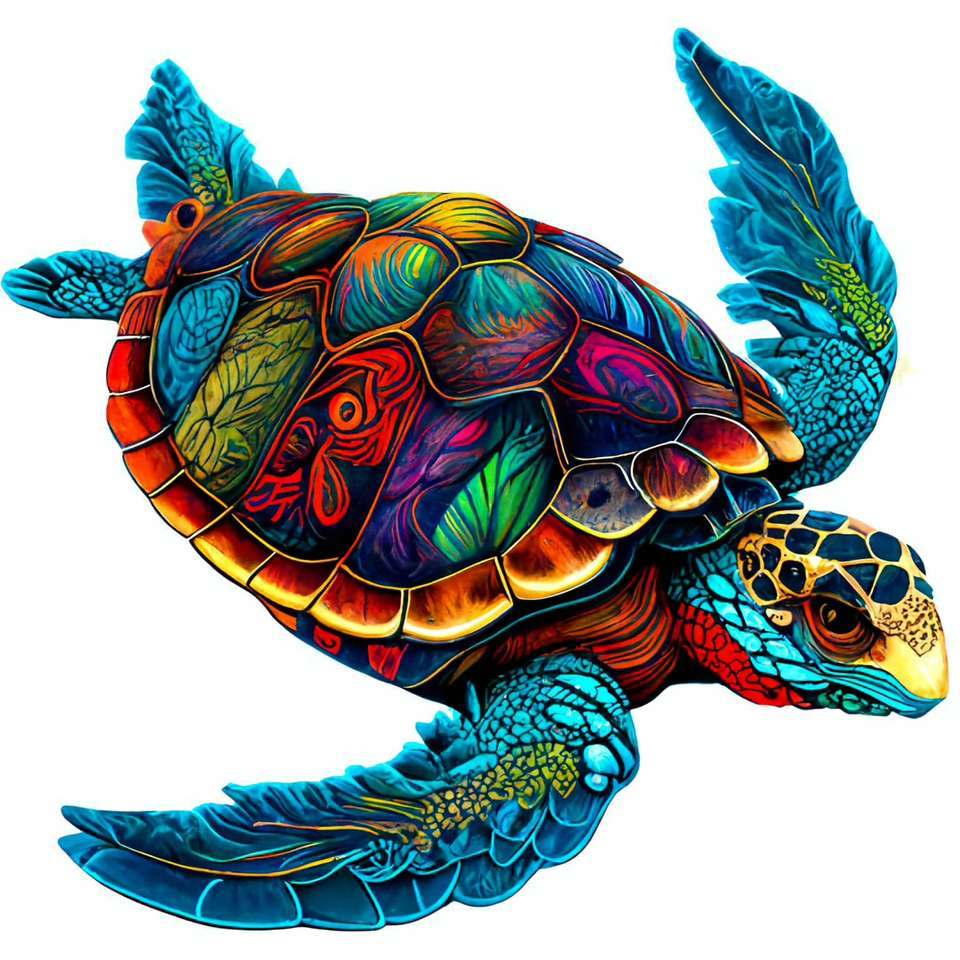 Turtle puzzle for kids puzzle online from photo